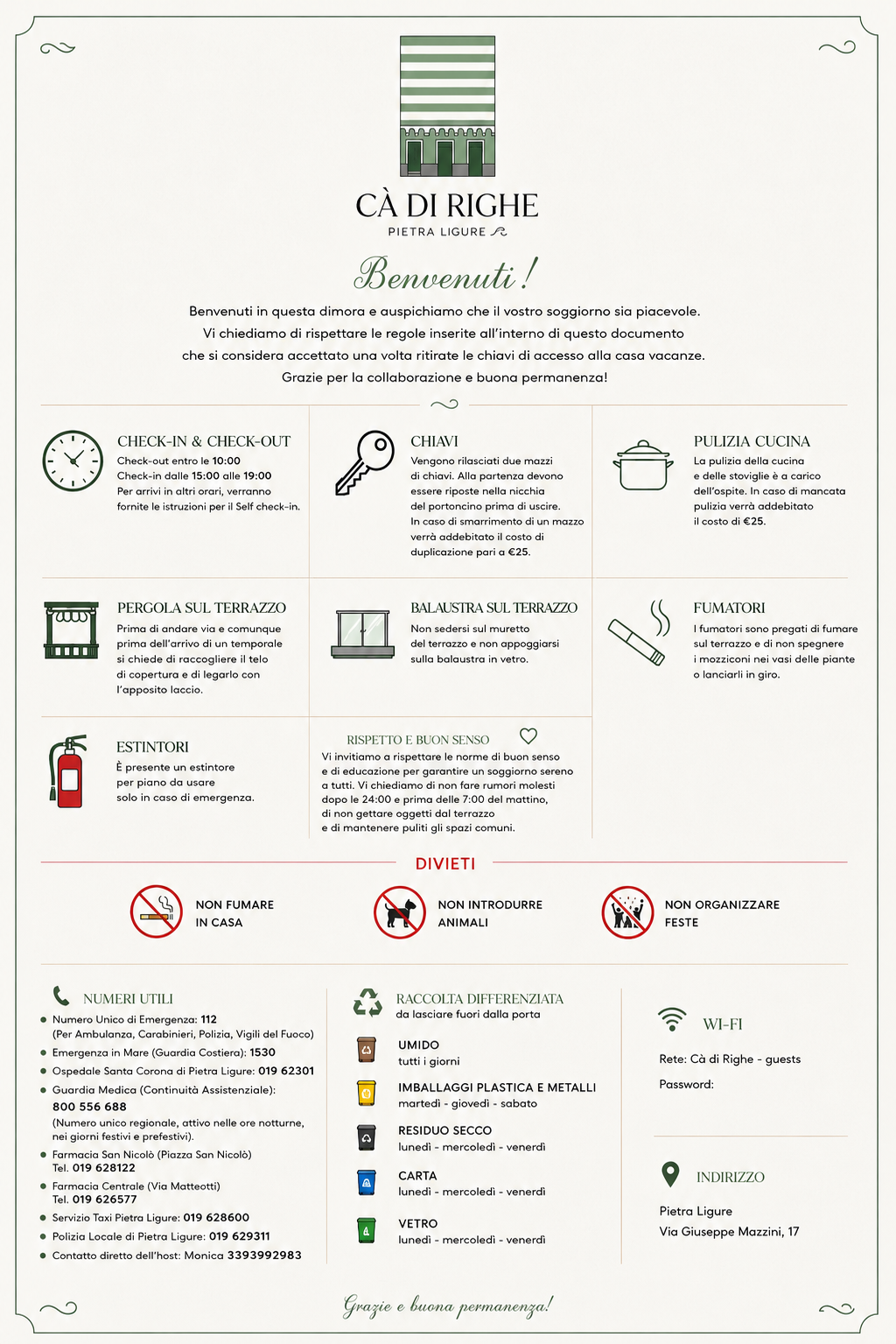 Hausregeln Cà di Righe
